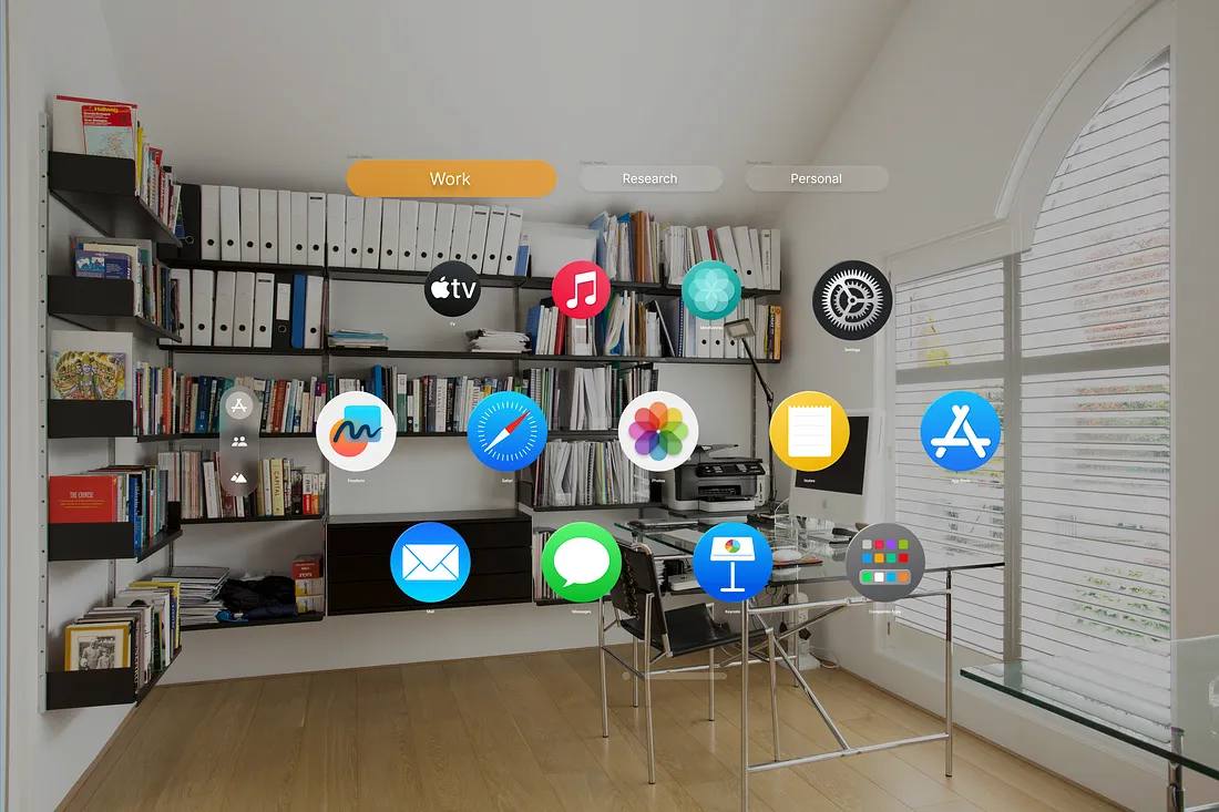 Apple Vision OS Contextual Awareness UI