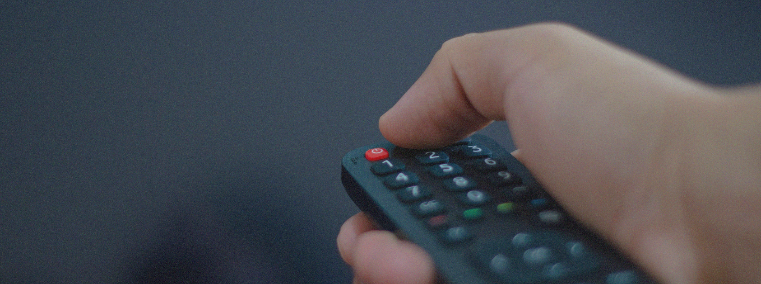 Remote control pointing at TV