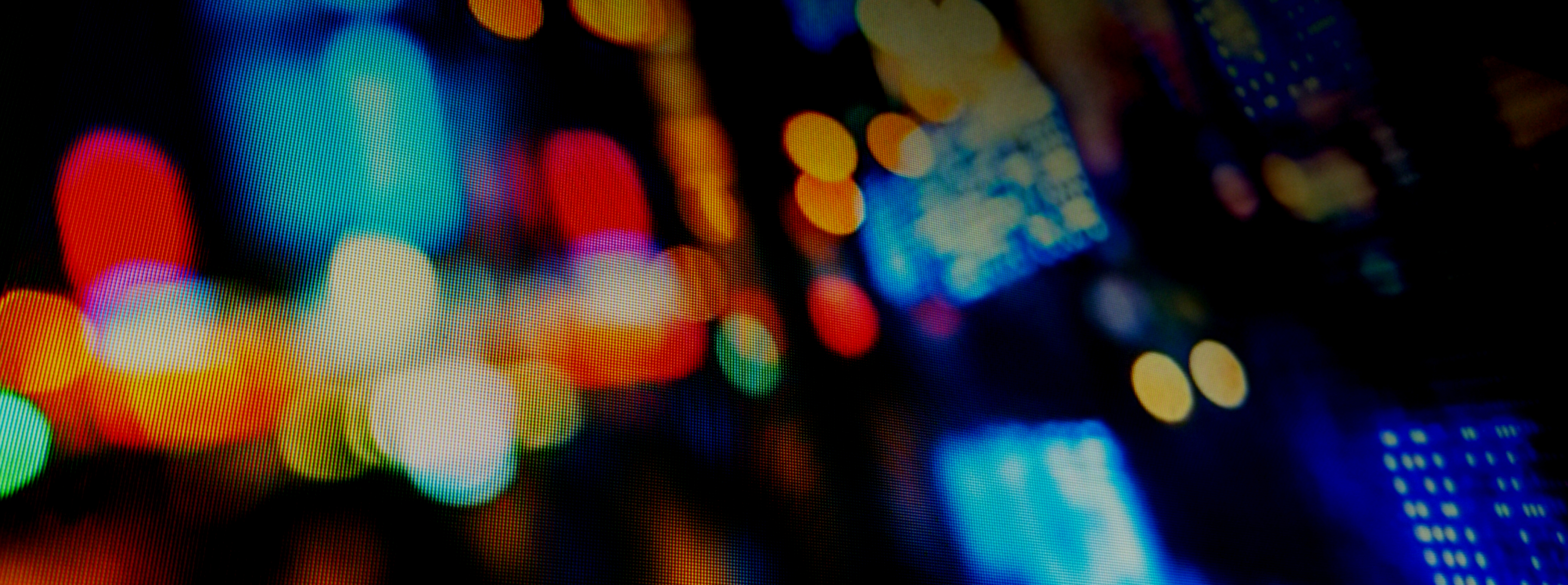 Blurred street lights