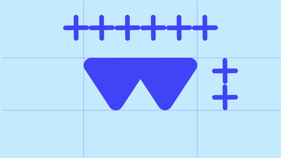 Weave and blend logo scale